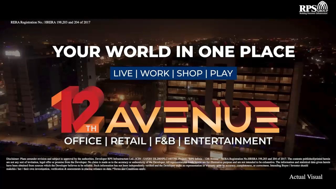 Commercial Office in RPS 12th Avenue Sector 27C Near Sarai Metro Station